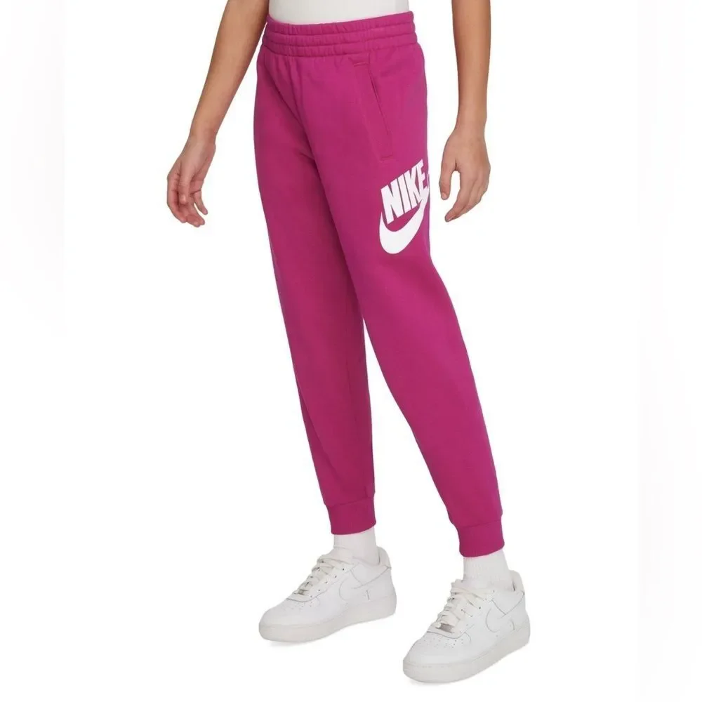 Nike Sportswear Club Jogger Kit Big Kids Club Fleece Pants - Fireberry/ white XL